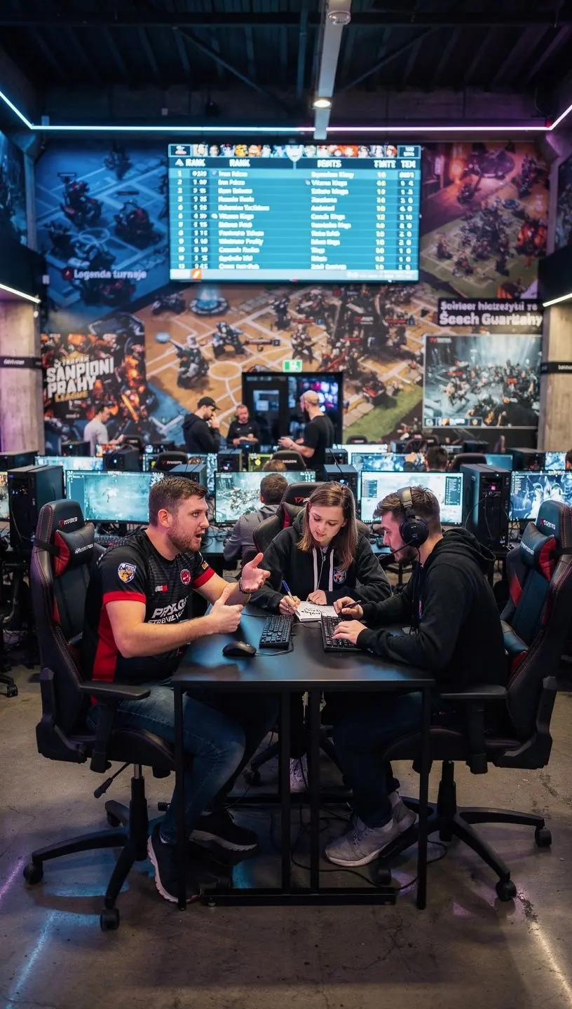 Professional team collaboration in modern office